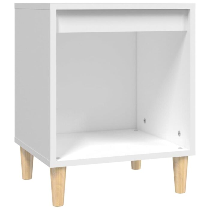 Tables de chevet 2 pcs Blanc 40x35x50 cm – Image 3