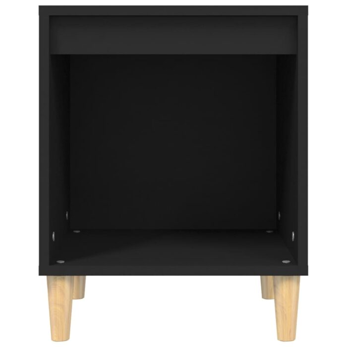 Table de chevet Noir 40x35x50 cm Bois d’ingénierie – Image 3