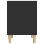 Table de chevet Noir 40x35x50 cm Bois d’ingénierie – Image 4