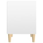 Table de chevet Blanc brillant 40x35x50 cm Bois d’ingénierie – Image 4