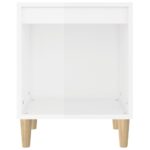 Tables de chevet 2 pcs Blanc brillant 40x35x50 cm – Image 4