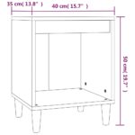 Tables de chevet 2 pcs Blanc brillant 40x35x50 cm – Image 7