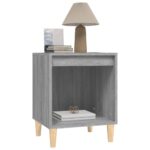 Tables de chevet 2 pcs Sonoma gris 40x35x50 cm – Image 2