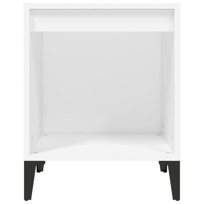 Table de chevet Blanc 40x35x50 cm – Image 3