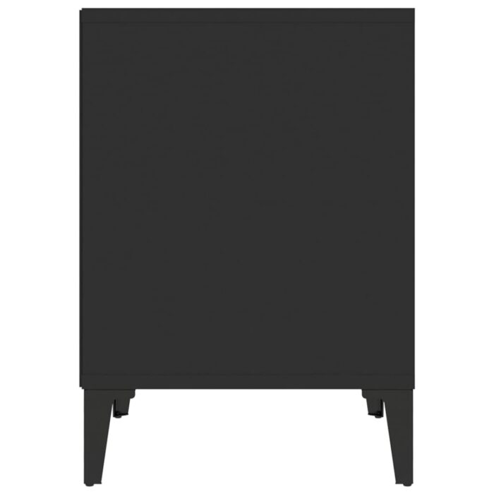 Table de chevet Noir 40x35x50 cm – Image 4