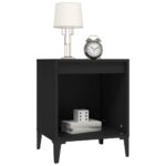 Tables de chevet 2 pcs Noir 40x35x50 cm – Image 2