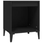 Tables de chevet 2 pcs Noir 40x35x50 cm – Image 3