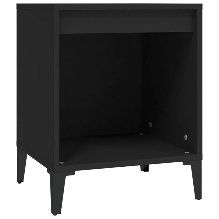 Tables de chevet 2 pcs Noir 40x35x50 cm – Image 3
