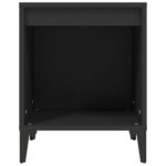Tables de chevet 2 pcs Noir 40x35x50 cm – Image 4