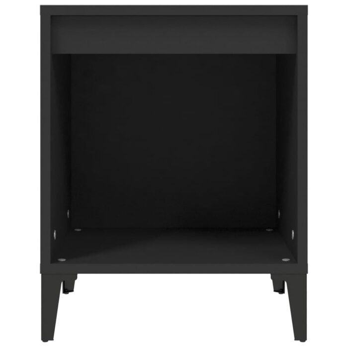 Tables de chevet 2 pcs Noir 40x35x50 cm – Image 4