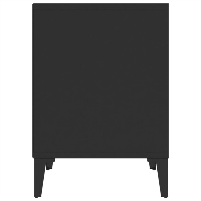 Tables de chevet 2 pcs Noir 40x35x50 cm – Image 5