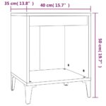 Tables de chevet 2 pcs Noir 40x35x50 cm – Image 7