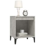 Table de chevet Gris béton 40x35x50 cm – Image 2