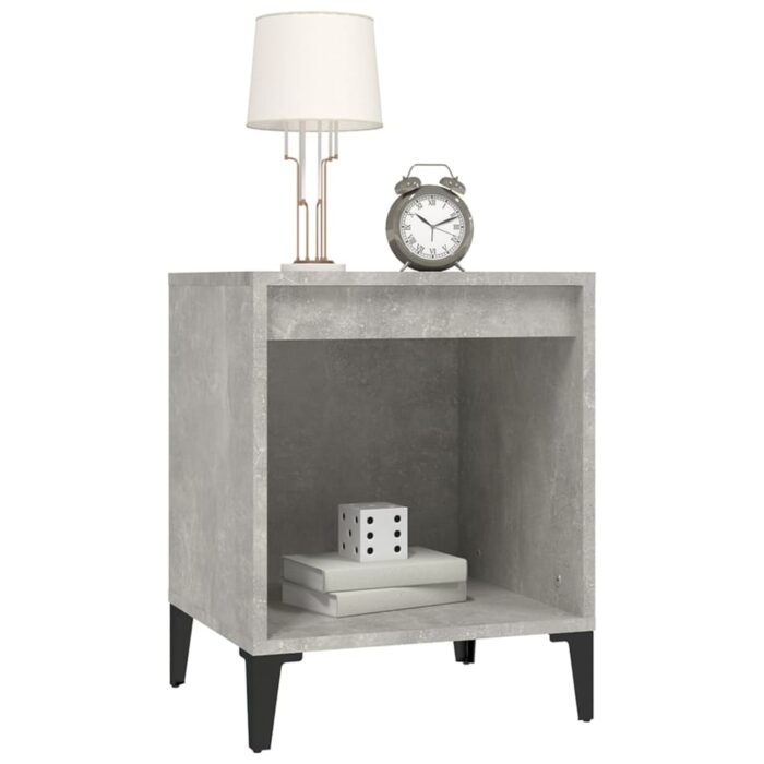 Table de chevet Gris béton 40x35x50 cm – Image 2