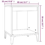 Table de chevet Gris béton 40x35x50 cm – Image 6