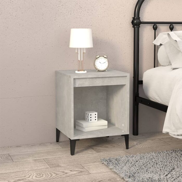 VXL8720287226765_m_en_hd_1.jpg Table de chevet Gris béton 40x35x50 cm – Image 1