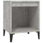 Tables de chevet 2 pcs Gris béton 40x35x50 cm – Image 3