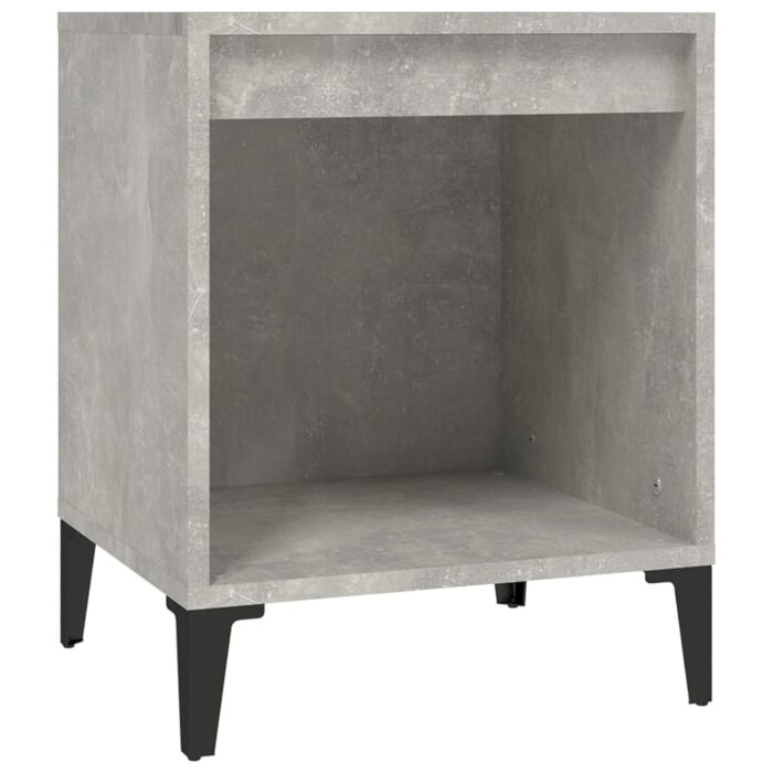 Tables de chevet 2 pcs Gris béton 40x35x50 cm – Image 3