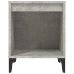 Tables de chevet 2 pcs Gris béton 40x35x50 cm – Image 4