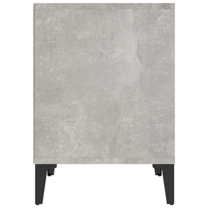 Tables de chevet 2 pcs Gris béton 40x35x50 cm – Image 5