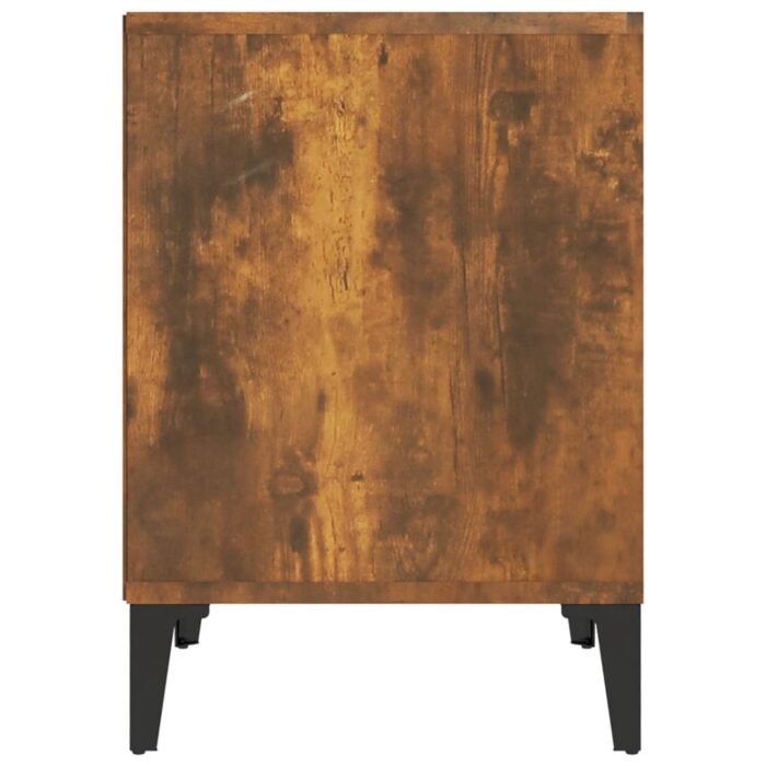 Tables de chevet 2 pcs Chêne fumé 40x35x50 cm – Image 5