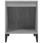 Table de chevet Sonoma gris 40x35x50 cm – Image 3