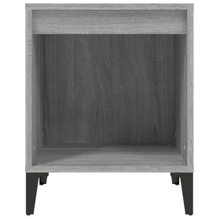 Table de chevet Sonoma gris 40x35x50 cm – Image 3