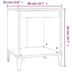 Table de chevet Sonoma gris 40x35x50 cm – Image 6