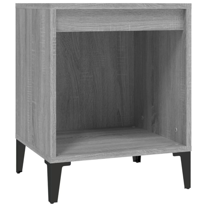 Tables de chevet 2 pcs Sonoma gris 40x35x50 cm – Image 3