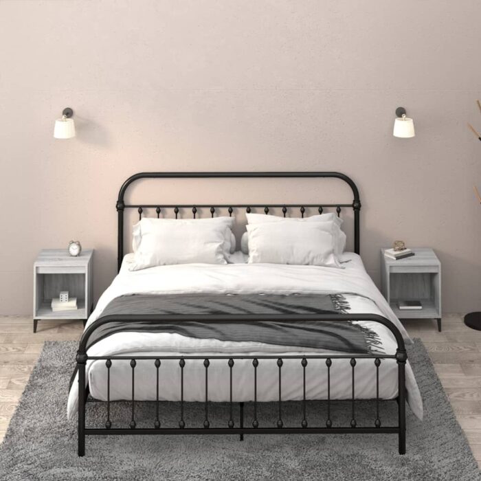 Tables de chevet 2 pcs Sonoma gris 40x35x50 cm – Image 1