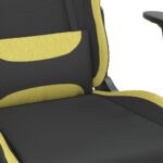 Chaise de jeu Noir et vert clair Tissu – Image 6