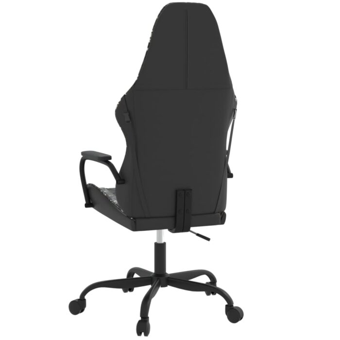 Chaise de jeu Noir et camouflage Similicuir – Image 3