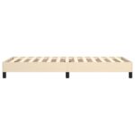 Cadre de lit sans matelas crème 80x200 cm tissu – Image 4