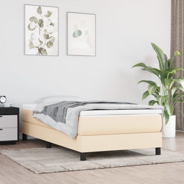 VXL8720287231349_m_en_hd_1.jpg Cadre de lit sans matelas crème 80x200 cm tissu – Image 1