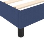 Cadre de lit sans matelas bleu 80x200 cm tissu – Image 5