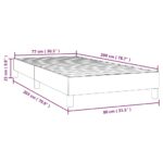 Cadre de lit sans matelas bleu 80x200 cm tissu – Image 7