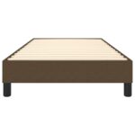 Cadre de lit sans matelas marron foncé 90x190 cm tissu – Image 3