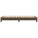 Cadre de lit sans matelas marron foncé 90x190 cm tissu – Image 4