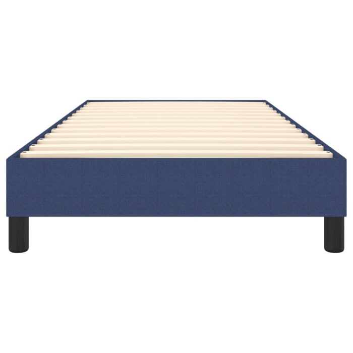 Cadre de lit sans matelas bleu 90x190 cm tissu – Image 3