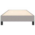 Cadre de lit sans matelas gris clair 90x200 cm tissu – Image 3