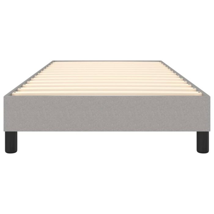 Cadre de lit sans matelas gris clair 90x200 cm tissu – Image 3
