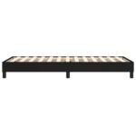 Cadre de lit sans matelas noir 90x200 cm tissu – Image 4