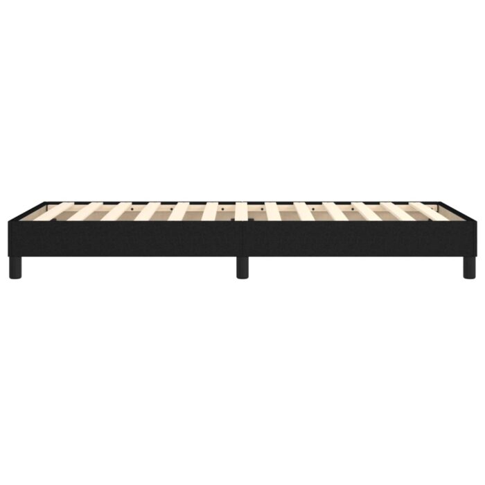 Cadre de lit sans matelas noir 90x200 cm tissu – Image 4