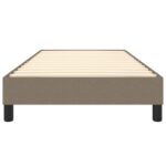 Cadre de lit sans matelas taupe 90x200 cm tissu – Image 3