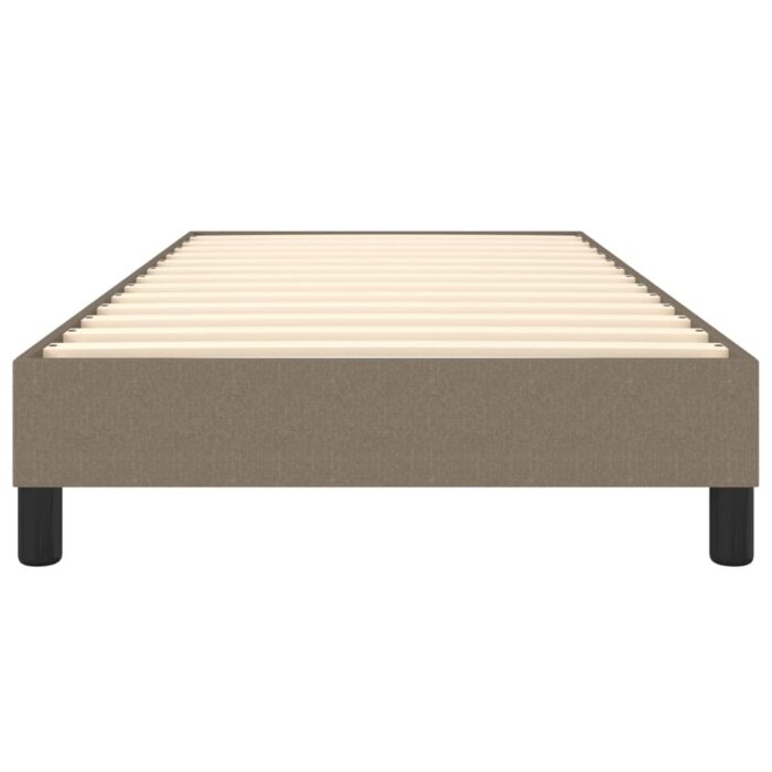 Cadre de lit sans matelas taupe 90x200 cm tissu – Image 3