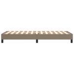 Cadre de lit sans matelas taupe 90x200 cm tissu – Image 4