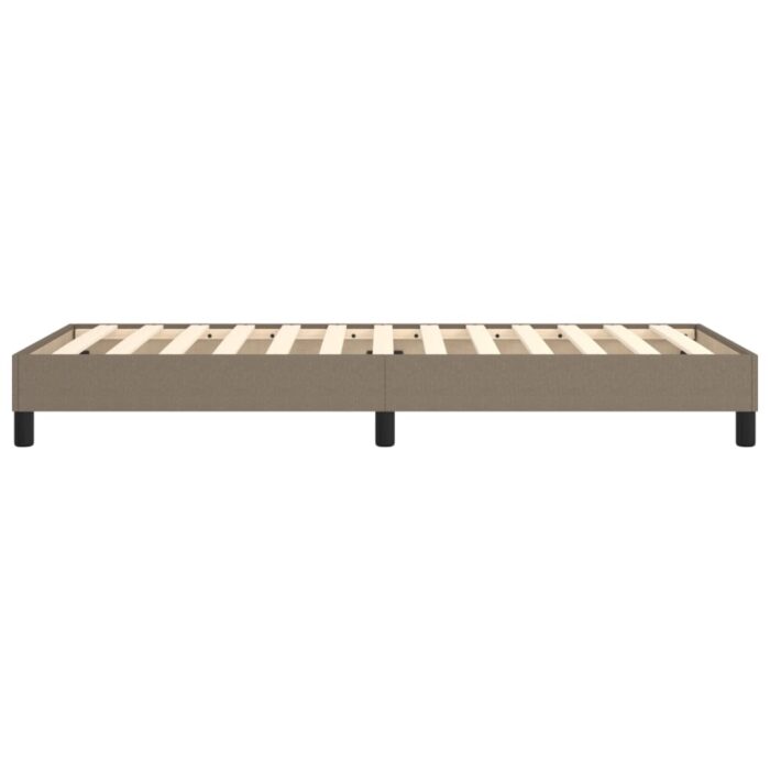 Cadre de lit sans matelas taupe 90x200 cm tissu – Image 4