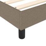 Cadre de lit sans matelas taupe 90x200 cm tissu – Image 5
