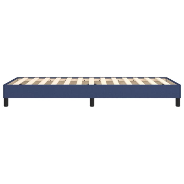 Cadre de lit sans matelas bleu 90x200 cm tissu – Image 4