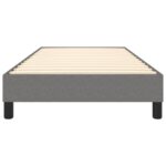 Cadre de lit sans matelas gris foncé 100x200 cm tissu – Image 3